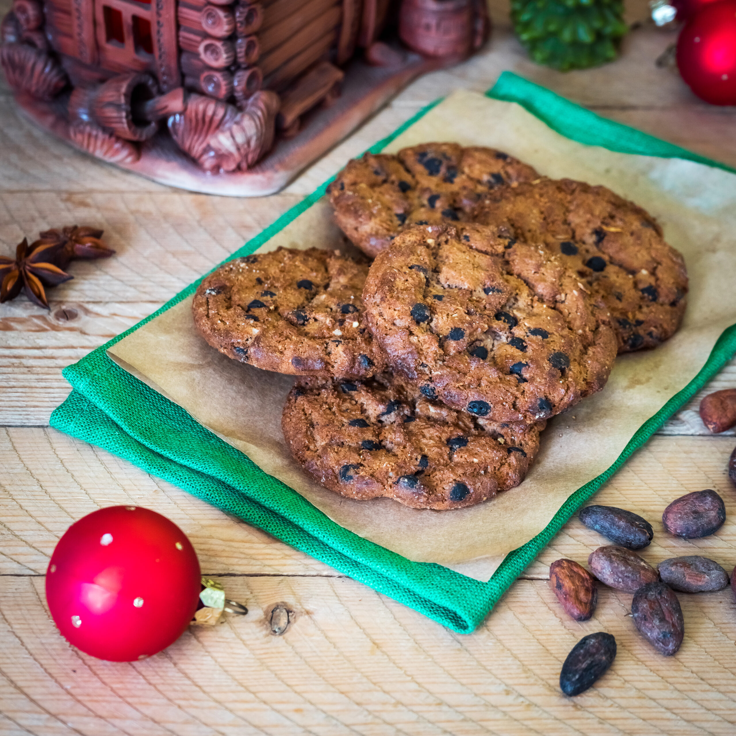 homemade cookies with christmas decorations around scaled